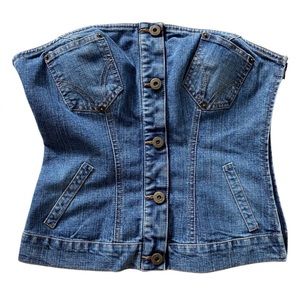 D+G denim corset tube top in very good condition